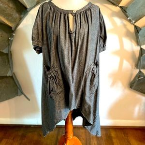 Magnolia Pearl linen short sleeve smock tunic